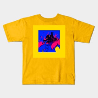 Flaming Neon Baron Draxum Kids T-Shirt